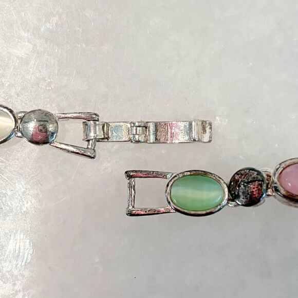 NWT Premier Designs Oval Cats Eye Glass Cabochons Parfait Bracelet Multicolor OS - Picture 4 of 6